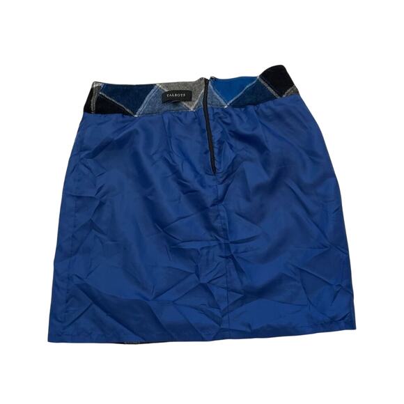 Talbots Wool Blend Blue, Black, Gray Plaid Mini Skirt, Preppy, Academia, Size 6 - Picture 4 of 10